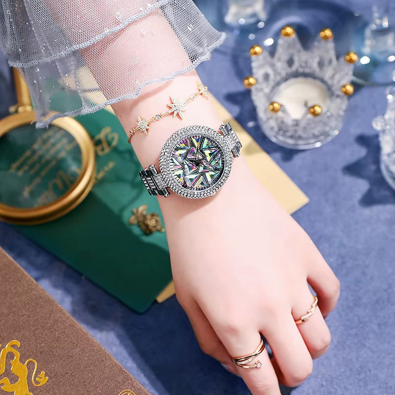 FORE CAST New Elegant Quartz Women Watch Luxury Rhinestone Style Fashion Women Waterproof Ladies Watch Steel Relogio Feminno