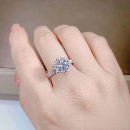 Custom Name Certified 5 Carat Diamond Engagement Ring Women 14K White Gold Sterling Silver Bridal Moissanite Rings Wedding Band