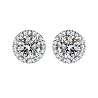 Diamond Earrings Mosonite Earring Square Bag Earrings Marry Jewelry Simple and Fashionable Party, Valentine'S Day Gift