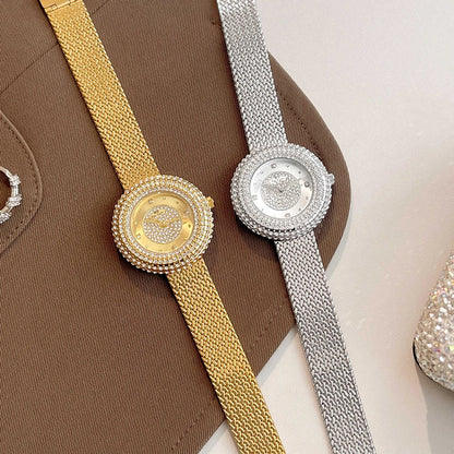 BS Watch Women Vintage Ladies Watches Luxury High Quality Fashion Quartz Wristwatches Diamond Large Dial Waterproof Watches