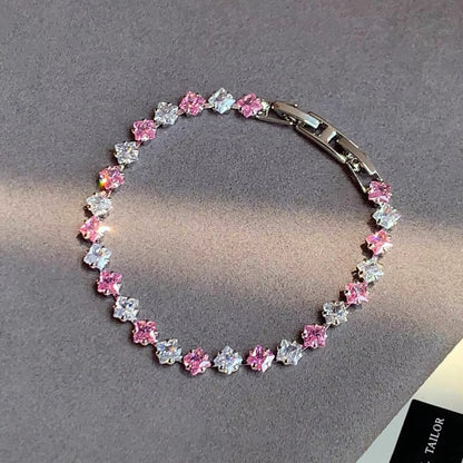 Zircon Women'S Bracelet Luxury Fashion Pink Bracelets for Women