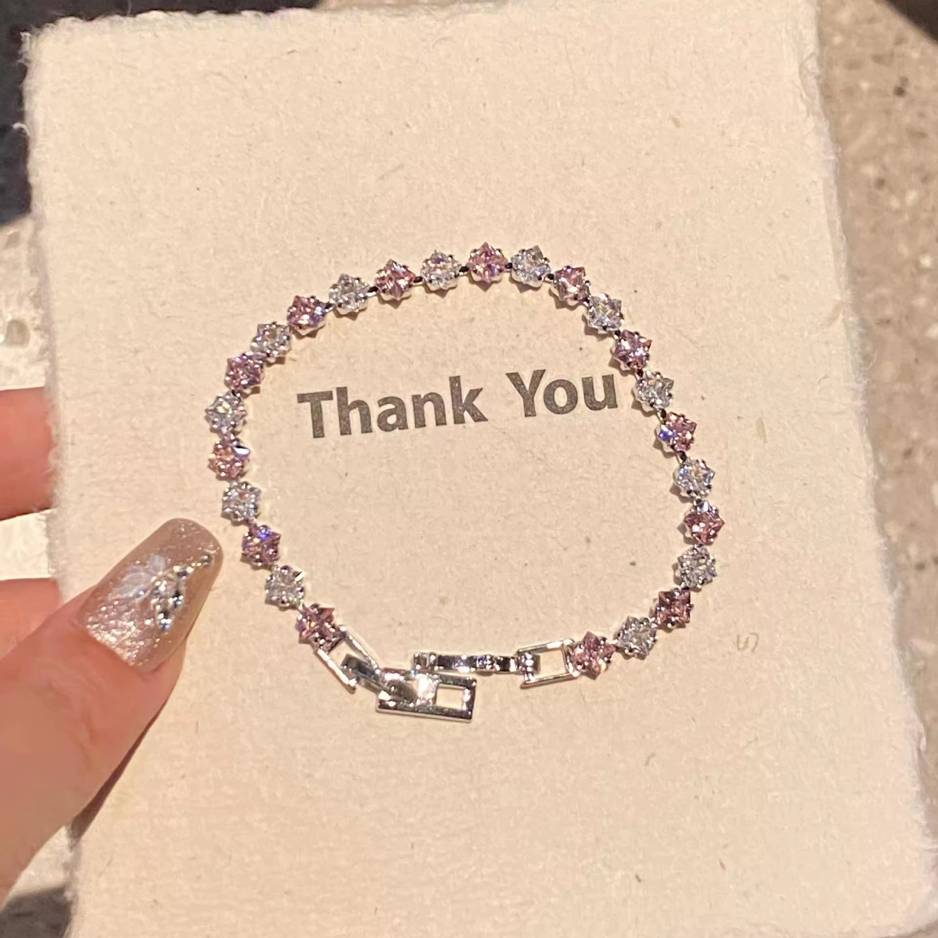 Zircon Women'S Bracelet Luxury Fashion Pink Bracelets for Women