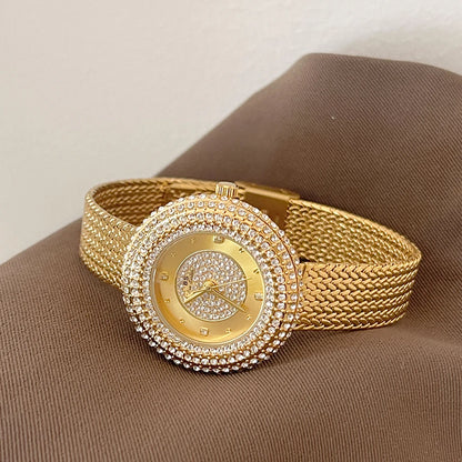 BS Watch Women Vintage Ladies Watches Luxury High Quality Fashion Quartz Wristwatches Diamond Large Dial Waterproof Watches